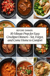 Before Dinner: 10-Minute Prep for Easy Crockpot Dinners—Set, Forget, and Come Home to Comfort