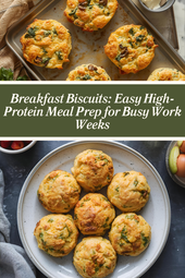 Make-Ahead Freezer Breakfast Biscuits – High-Protein Meal Prep