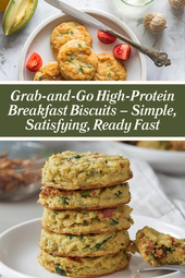 Grab-and-Go High-Protein Breakfast Biscuits – Simple, Satisfying, Ready Fast