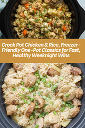 Crock Pot Chicken and Rice: 5 Freezer-Friendly One-Pot Dinners for Fast, Healthy Nights